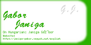 gabor janiga business card